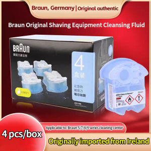 BRAUN razor accessories CCR4 4-Pack Premium Cleaning Solution for Electric Shavers Sterilizing Beard Sooner Imported from Ireland