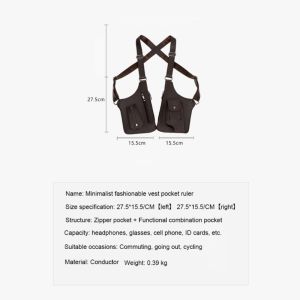 Multifunctional Underarm Shoulder Bag Wear Chest Bag With Pocket Lightweight Backpack Vest Functional Tactical Vest Cycling Running