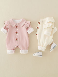 Baby Cotton Romper Outfit Spring Autumn Winter Girl Baby Clothes Long Sleeve Cotton Suit Indoor Outdoor Wearable Baby Gown