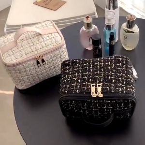 MAANGE กระเป๋าเครื่องสําอาง ไนล่อน ความจุขนาดใหญ่ สําหรับเครื่องสําอาง และครีมทาผิว