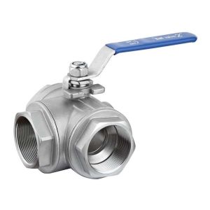 High Quality Stainless Steel Switch Ball Valve 1/2\" Inch BSP Female DN15 SS304 L Type T Flow 3 Way Water Ball Valve
