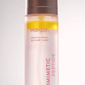 Wardah Biomimetic Peptide Spray On Serum Re-Plump & Glow Facial Spray Serum Instant Radiant Skin Smooth Pores Makeup Perfecting Hydrating Face Mist for Daily Skin Care