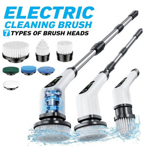 7-in-1 Wireless Rotating Electric Cleaning Brush - Household Multi-scene Scrubber for Bathroom Kitchen & Toilet Deep Cleaning