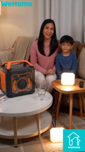 WeHome 300W 192Wh Portable Power Station Large Capacity LiFePO4 Battery with Backup Light & Audio Speaker Outdoor Emergency Portable Power Supply