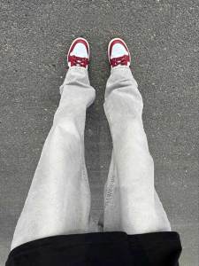 Slim Fit Mens Bell Bottom Jeans Smoke Grey American High Street Style Straight Leg Jeans Casual Wear Four Seasons Universal