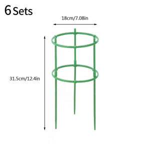 Half Round Plastic Plant Support Pile Bonsai Fixing Rod Climbing Vines Stake Garden Flower Ring Holder Rack for Plant Staking