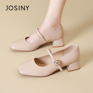 Josiny | Mary Jane Pumps French Style Easy Slip-On Wedding Shoes High Heel