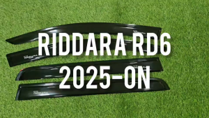 คิ้วกันสาดประตู กันสาด คิ้วกันสาด คิ้ว ดำทึบ รุ่น 4ประตู RIDDARA RD6 2025 2026 ใส่ร่วมกันได้ A