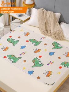 Hoạt Hình Dễ Thương Chống Thấm Nước Có Thể Giặt Nệm Thảm Thấm Nước Tiểu Cho Bé Tập Đi Thoáng Khí Bảo Vệ Giường Tã Chăn Ga Gối Kích Thước Trung Bình Cho 0-24M