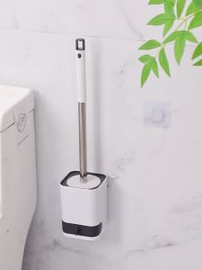 WORTHBUY | Bàn Chải Vệ Sinh Treo Tường Không Cần Khoan WORTHBUY Chất Liệu Nhựa Thân Thiện Với Môi Trường Cán Dài Phụ Kiện Phòng Tắm Với Đế Có Thể Thoát Nước