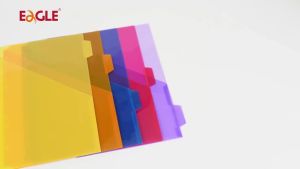 Eagle | 10-Pack 5 Color Binder Dividers with Pockets & Tabs A4 PP Index Dividers for 2/3/4/11 Ring Binders Office School Organization