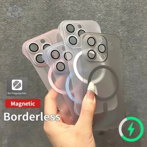 0.3mm Ultra-Thin Clear Matte No Fingerprints Hard Casing for iPhone 16 15 14 13 12 11 Pro Max 14 15 16 Plus with Lens Film Protect The Camera Shockproof Cover PC Phone Case