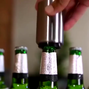 Portable Magnetic Bottle Opener Beer Automatic Push Down Beer Wine Opener magnet softdrinks Opener Bar