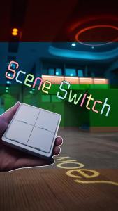 MOES | MOES 4Gang Tuya ZigBee Smart Wireless 12Scene Switch Push Button Controller Battery Powered Automation Scenario for Tuya Devices