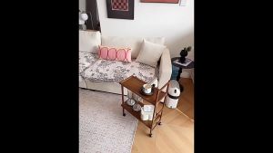 Small Cart Storage Rack Multi-Layer Storage Rack Living Room Sofa Side Shelf Decorative Bedroom Bedside Shelf Movable Cabinet 置物架