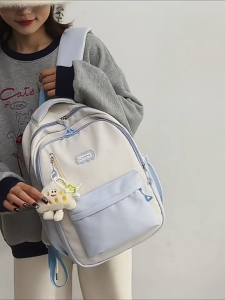 Balo đi học nam nữ 6 ngăn túi lớn đa năng vừa a4 laptop du lịch chống nước phối 2 màu xinh đẹp xịn thời trang học sinh cấp 2 cấp 3 rẻ