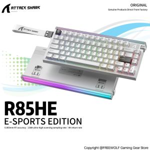 ATTACK SHARK | Attack Shark R85HE RGB Neon Light Keyboard0.005mm RT Accuracy8K Return RateWired Connection for Mechanical Keyboard