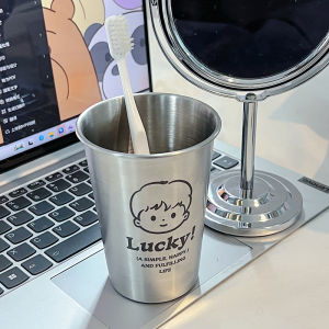 แก้วแปรงสีฟันแบบไมโครไฟเบอร์สำหรับเด็ก แก้วน้ำยาล้างปากสแตนเลสสุดน่ารักและสร้างสรรค์สำหรับคู่รัก