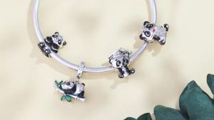 MISEFF Original S925 Sterling Silver Charm Adorable Animal Cute Panda Bead Pendant Charm Fit Bracelet DIY Jewelry Making Gifts