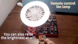 2024 E27 30W Bohlam dengan Kipas Lampu Kipas Langit-langit LED Kipas Lampu Siling Bohlam E27 Kecepatan Angin Dapat Disesuaikan Kipas Remote Control Rumah Senyap
