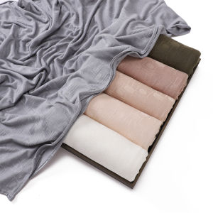 Jifang Plain Soft Cotton Jersey Geometry Jacquard Large Long Pashmina Shawl Scarf Muslim Hijabs Shawls SL264