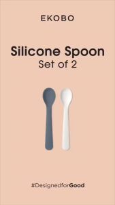 Ekobo Silicone Spoon 2 Pack - Sendok Makan Silikon Sendok Bayi MPASI