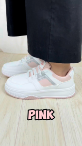 Dans X Lee Cooper Kasut Sneaker Wanita – Hitam / Merah Jambu LCL-0195