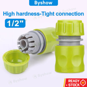 Byshow 1/2" Hose Pipe Fitting Adapter Quick Connector Tap Connector For Garden Micro Irrigation Watering Garden Water Pipe Quick Adaptor Hose Connector
