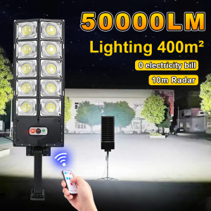 1000W Solar LED Light Outdoor Lighting 720 LED Garden Lights Powerful Big Solar Panel Lamps Waterproof Motion Sensor Street Lamp