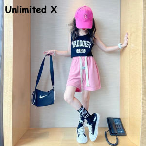 Không giới hạn x thời trang trẻ em 2 chiếc (áo + quần short) chất Lượng Cao Bé Cô Gái Hàn Quốc Quần Short Cho Trẻ Em nữ thường ngày Quần Áo 3 Để 4 Để 5 Để 6 Để 7 Để 8 Để 9 Để 10 Để 11 Để 12 Năm