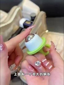 2/1Pcs Potted Plant Eye Massager Portable Ice Compress Rollerball for Puffiness & Dark Circles Relief Travel Face Neck Care Tool