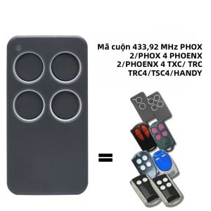 PHOENIX PHOX 4 Điều Khiển Từ Xa Cửa Nhà Để Xe Tương Thích Với PHOENIX2 PHOENIX4 PHOX2 PHOX4 TSC2 TSC4 TRC2 TRC4 TXC2 TXC4 Tiện Dụng 43392 MHz