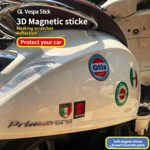สติกเกอร์แม่เหล็กสะท้อนแสงรถจักรยานยนต์สำหรับ Vespa Primavera 150 SPRINT 150 GTS 300 IE LXV 125 Piaggio GTV LX 3D