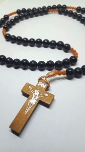 Kalung Rosario 77 Bapa Kami Akrilik Warna Hitam Variasi