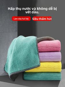 MONLEYTA | Khăn lau nhà bếp dày thấm hút nước dầu không để lại vết bẩn dễ vệ sinh không rụng lông khăn lau nhà bếp chuyên dụng