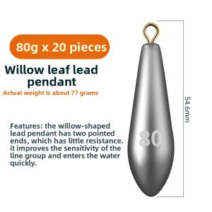 ZHENMIAO | Far-Throw Willow and Teardrop Shaped With Ring Sinkers