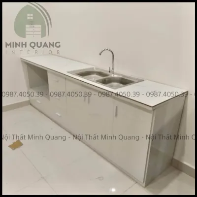 (GIÁ TÍNH THEO MÉT DÀI) Tủ bếp Minh Quang nhựa đài Loan cao cấp 2 lớp dày dặn giá xưởng siêu ưu đãi .Thiết kế đa dạng mẫu mã.Nhận làm theo yêu cầu khách hàng. Miễn phí vận chuyển và lắp đặt khu vực tphcm