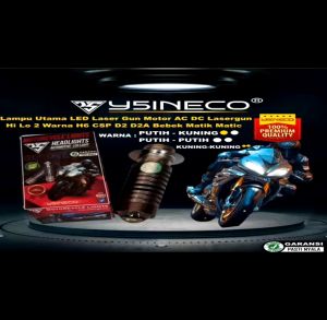 Lampu Utama LED Laser Gun Motor AC DC Lasergun Hi Lo 2 Warna H6 CSP D2 D2A Bebek Matik Matic