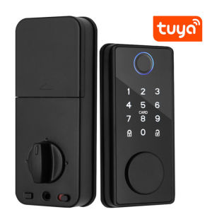 Support Tuya App LD03 Smart Lock Deadbolt Lock with Latch Password Keyless Entry Door Lock with Touch Keypads Bluetooth Unlock