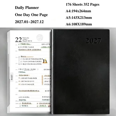 A6/A5/A4 Agenda 2027 Planner Organizer Diary Notebook Stationery Journal Daily Notepad Business Notebook Customizable