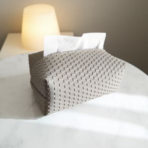 Luxurious Woven Tissue Box for Living Room Coffee Table Car Use High Aesthetic Value Paper Towel Holder Home Storage Organizer