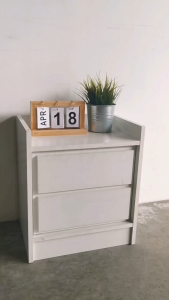 Best MELTON ET 8003 Bedside Table/Night Stand/End Table With Lamination(Sonoma Oak/Columbia Walnut/White)