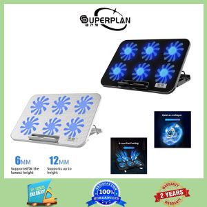 2025 new xiaomi 6 Fans Laptop Cooling Pad for14-17 Inch Laptop Fan Cooler Adjustable Laptop Stand with Fan Gaming Laptop Cooling Fan Dual USB LED Light