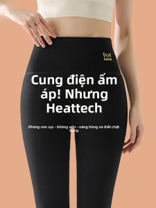 MiiOW | Quần lót dày dặn bằng vải nỉ cừu cho nữ MiiOW Quần dài ấm áp mùa thu đông Quần lót màu đen Quần áo mặc trong