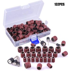 120 PCS Amplas Rol Drum untuk Mini Die Grinder Bor Tuner Sanding Drum + 12 PCS Mandrel Amplas Drum
