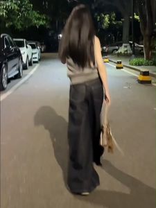 GDTIMA Retro Jeans Women Fall High-waisted Thin Drape Loose Wide-leg Pants baggy pants for women trousers pants for women casual dresses for women elegant classy coords