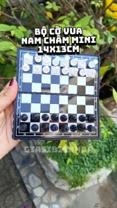 Bàn Cờ Vua Nam Châm Mini Nhỏ Gọn 13x14cm