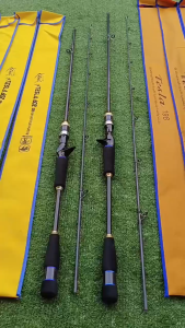 Joran Carbon Solid Katana Tesla BC / Bait Casting Ukuran 180-198 Gagang Model Japan Style cocok digunakan untuk casting