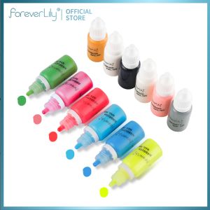 Foreverlily Airbrush Paint Color Nail Art Water Based Paint Color Matte/Pearl/Neon 10ml