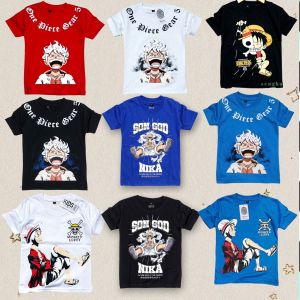 Baju Kaos Anak Luffy Gear 5 duduk One Piece Anak Laki Laki perempuan usia 1-10thn